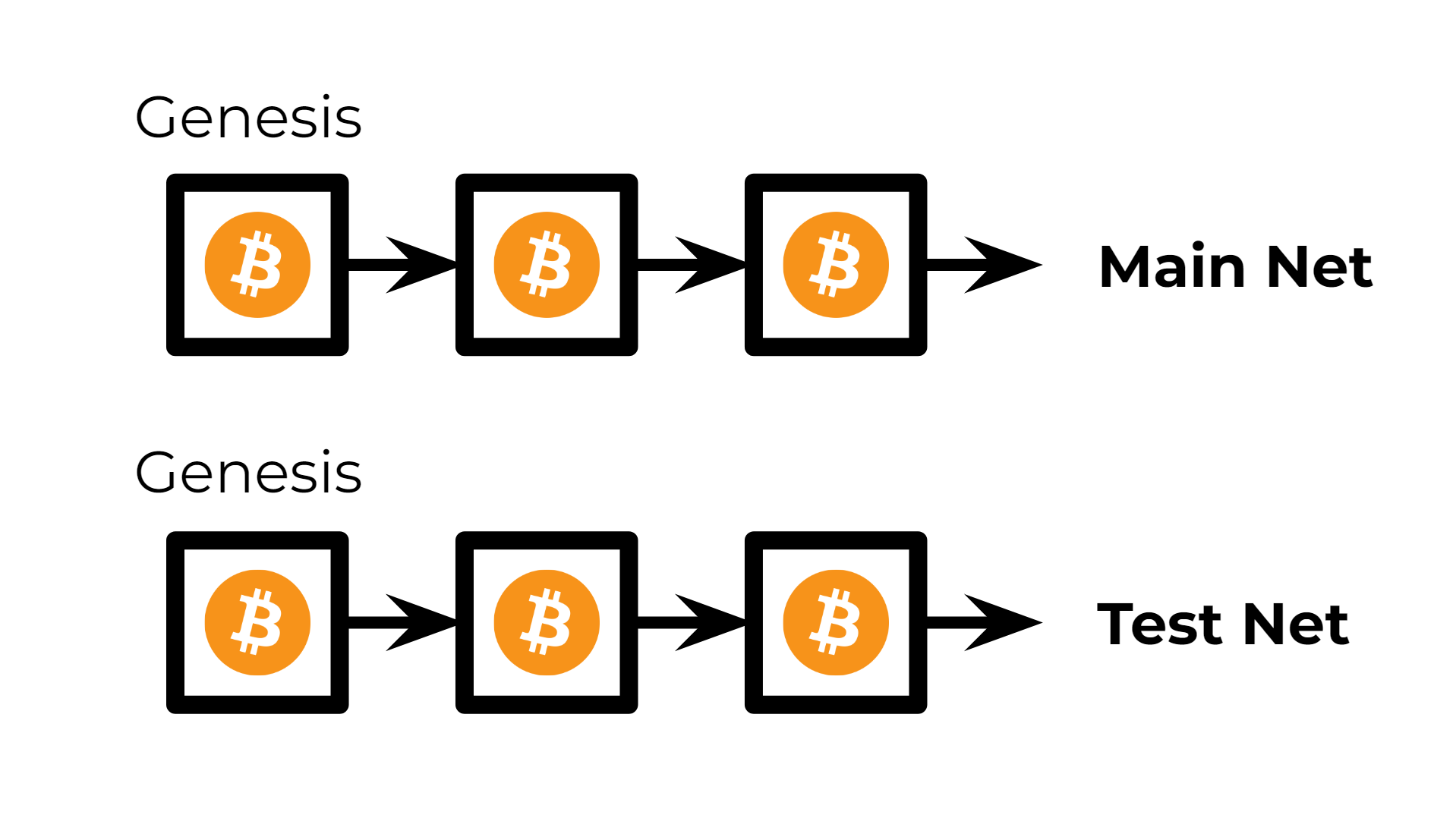 (Figure 4) Bitcoin mainnet and testnet.